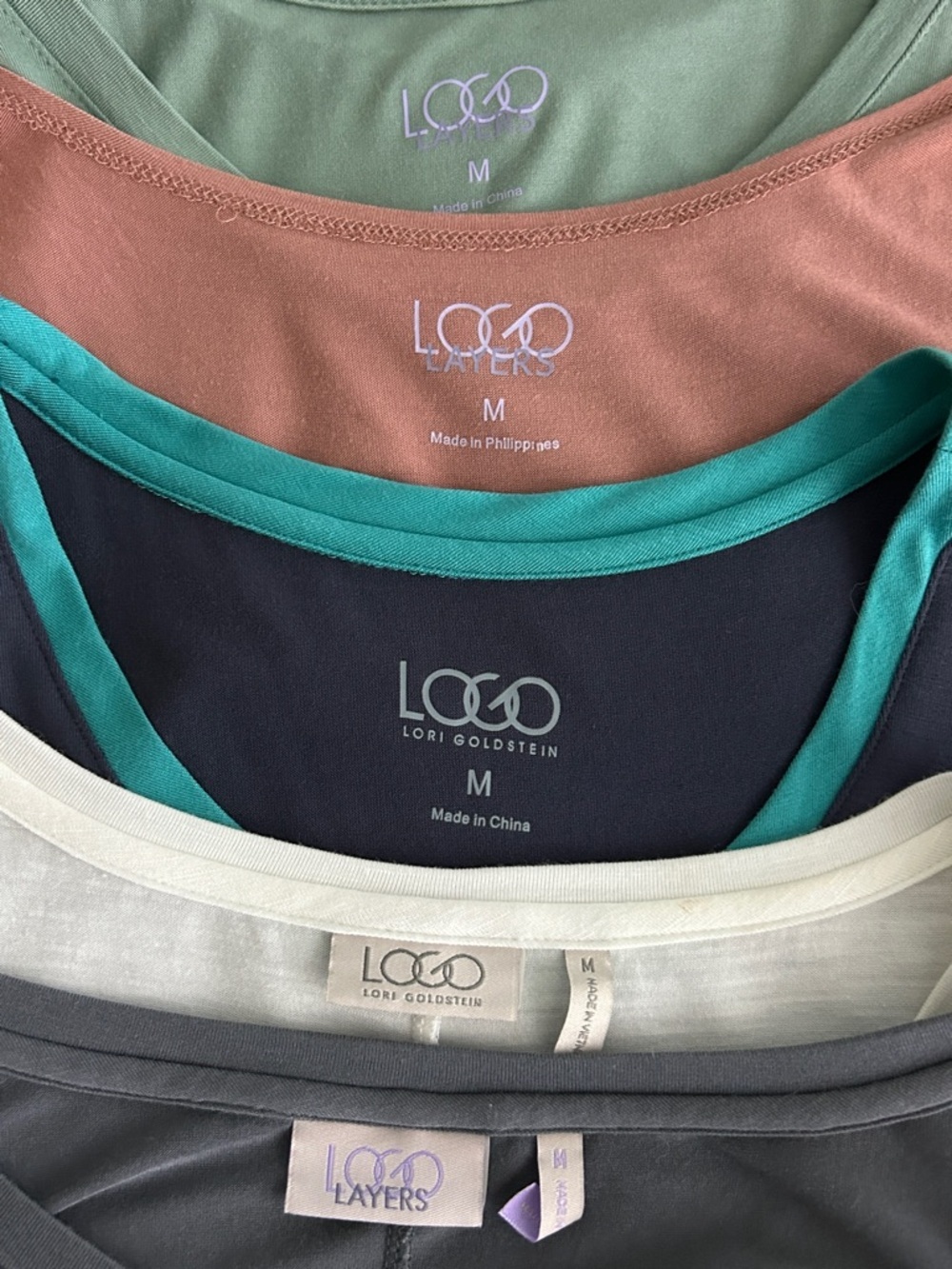 LOGO Lori Goldstein Tank Top Lot Size Medium Boho Layered Tunic Bundle - Picture 7 of 8